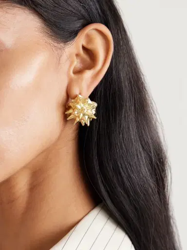 YSSO Sea Urchin Gold-plated Earrings | Thumbnail 2 YSSO Sea Urchin Gold-plated Earrings | Thumbnail 2