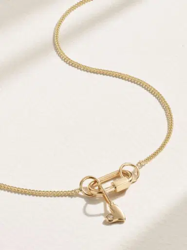 Marla Aaron Fine Curb 18-karat Gold Diamond Necklace | Thumbnail 4 Marla Aaron Fine Curb 18-karat Gold Diamond Necklace | Thumbnail 4