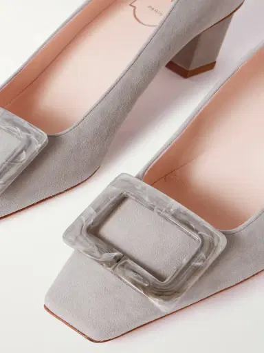 Roger Vivier Belle Vivier 45 Embellished Suede Pumps | Thumbnail 4