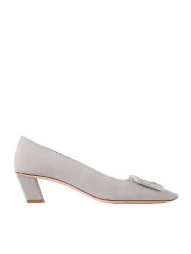 Roger Vivier Belle Vivier 45 Embellished Suede Pumps | Thumbnail 1