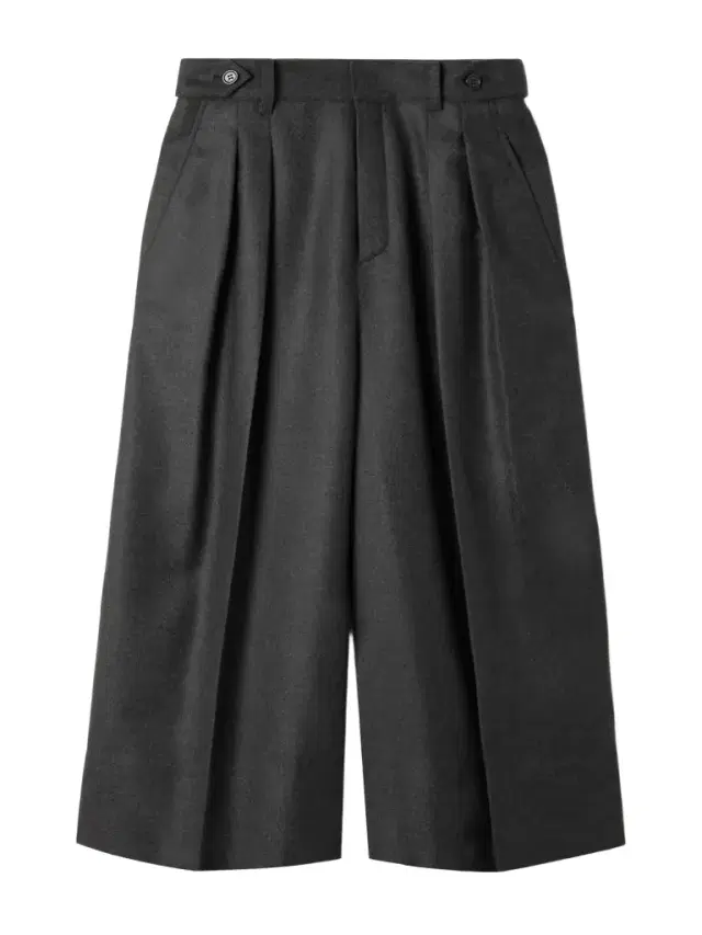 Flared Pleated Cashmere Shorts