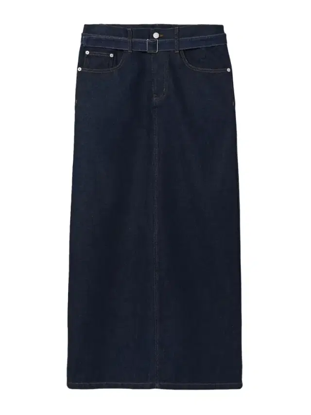 Calder Belted Denim Maxi Skirt