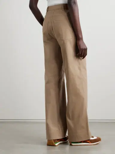 Moncler Cotton-blend Twill Wide Leg Pants | Thumbnail 4 Moncler Cotton-blend Twill Wide Leg Pants | Thumbnail 4