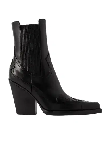 Paris Texas Dallas 100 Embroidered Leather Pointed-toe Ankle Boots | Thumbnail 1 Paris Texas Dallas 100 Embroidered Leather Pointed-toe Ankle Boots | Thumbnail 1