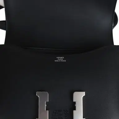 HERMÈS Hermes Constance 18 "Dancing Flowers" Black Embroidered Swift Palladium Hardware | Thumbnail 8 HERMÈS Hermes Constance 18 "Dancing Flowers" Black Embroidered Swift Palladium Hardware | Thumbnail 8
