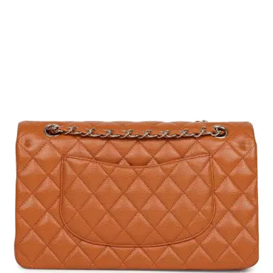 Chanel Chanel Medium Classic Double Flap Bag Caramel Shiny Caviar Light Gold Hardware | Thumbnail 5
