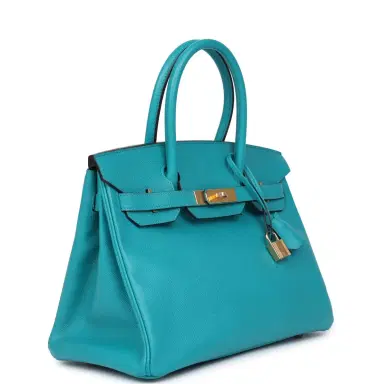 HERMÈS Hermes Birkin 30 Bleu Paon Epsom Gold Hardware | Thumbnail 2 HERMÈS Hermes Birkin 30 Bleu Paon Epsom Gold Hardware | Thumbnail 2