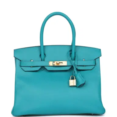 HERMÈS Hermes Birkin 30 Bleu Paon Epsom Gold Hardware | Thumbnail 1 HERMÈS Hermes Birkin 30 Bleu Paon Epsom Gold Hardware | Thumbnail 1