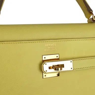 HERMÈS Pre-owned Hermes Kelly 35 Sellier Soufre Epsom Gold Hardware | Thumbnail 9 HERMÈS Pre-owned Hermes Kelly 35 Sellier Soufre Epsom Gold Hardware | Thumbnail 9
