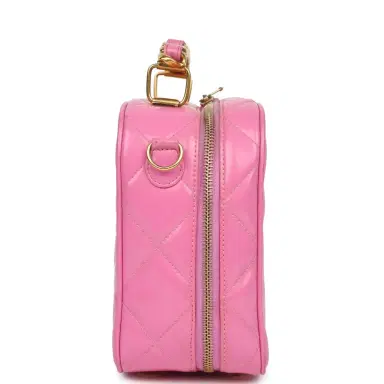 Chanel Vintage Chanel Lunchbox Vanity Bag Pink Patent Gold Hardware | Thumbnail 3 Chanel Vintage Chanel Lunchbox Vanity Bag Pink Patent Gold Hardware | Thumbnail 3
