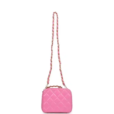 Chanel Vintage Chanel Lunchbox Vanity Bag Pink Patent Gold Hardware | Thumbnail 6 Chanel Vintage Chanel Lunchbox Vanity Bag Pink Patent Gold Hardware | Thumbnail 6