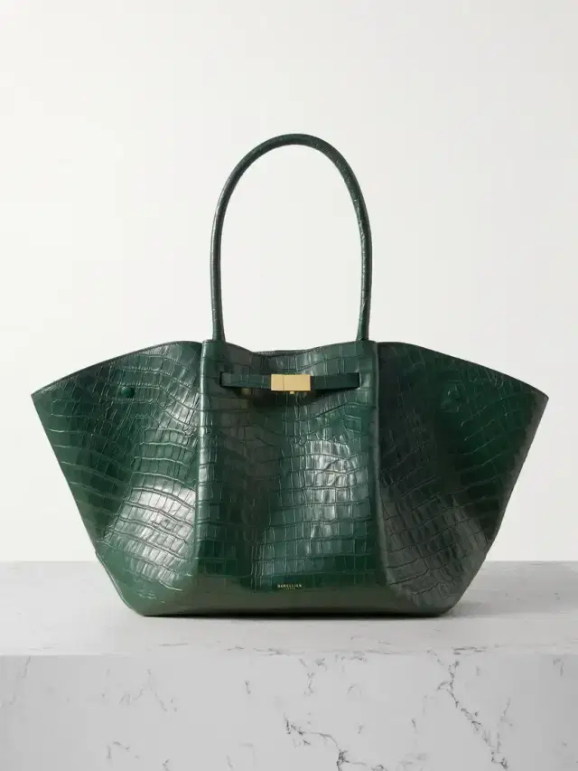 New York Croc-effect Leather Tote