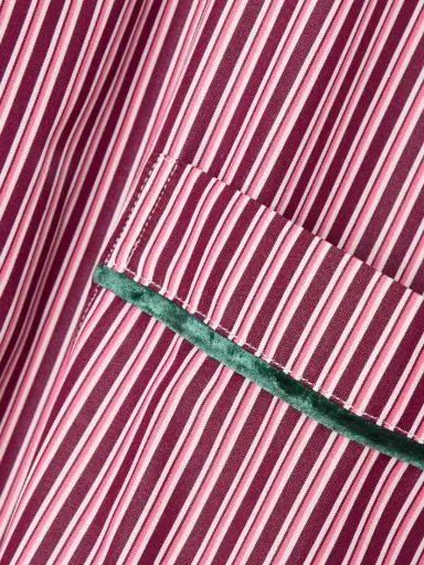 Etro Velvet-trimmed Striped Cotton-poplin Shirt | Thumbnail 5