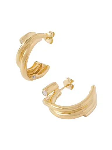 Completedworks Recycled Gold Vermeil Cubic Zirconia Earrings | Thumbnail 1