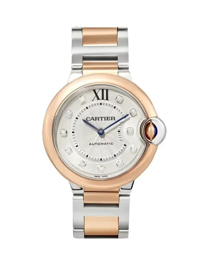 Ballon Bleu De  Automatic 36mm 18-karat Rose Gold, Stainless Steel And Diamond Watch