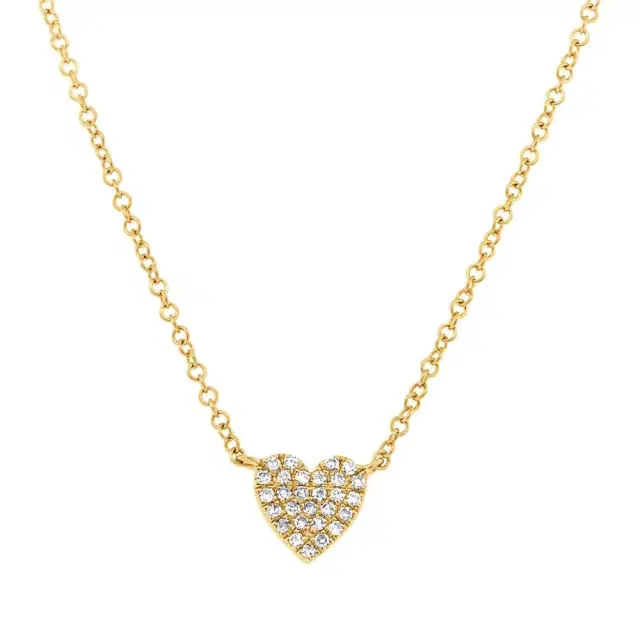 Stephanie Gottlieb Mini Pave Heart Necklace