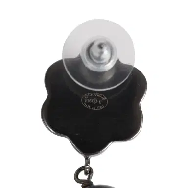 Chanel Chanel Flower Pearl Cluster Dangle Earrings Dark Grey Ruthenium Hardware | Thumbnail 5 Chanel Chanel Flower Pearl Cluster Dangle Earrings Dark Grey Ruthenium Hardware | Thumbnail 5