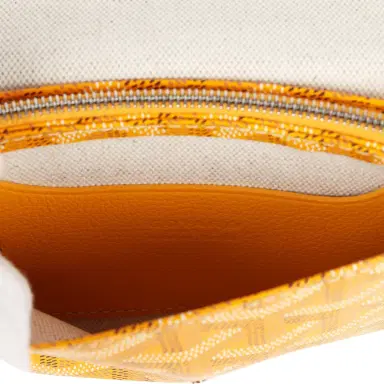 goyard Goyard Plumet Pocket Wallet Yellow Goyardine Palladium Hardware | Thumbnail 11