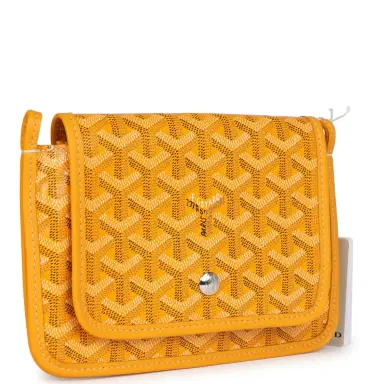 goyard Goyard Plumet Pocket Wallet Yellow Goyardine Palladium Hardware | Thumbnail 3