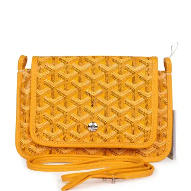 goyard Goyard Plumet Pocket Wallet Yellow Goyardine Palladium Hardware | Thumbnail 1