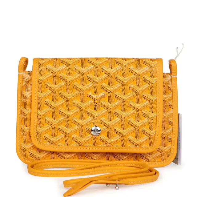 goyard Goyard Plumet Pocket Wallet Yellow Goyardine Palladium Hardware
