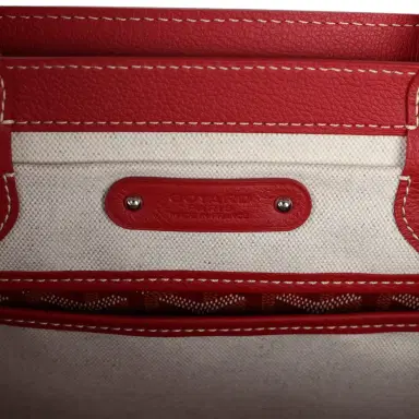 goyard Goyard Saigon Tote Red Goyardine Canvas Palladium Hardware | Thumbnail 8 goyard Goyard Saigon Tote Red Goyardine Canvas Palladium Hardware | Thumbnail 8