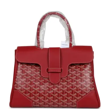 goyard Goyard Saigon Tote Red Goyardine Canvas Palladium Hardware | Thumbnail 1 goyard Goyard Saigon Tote Red Goyardine Canvas Palladium Hardware | Thumbnail 1