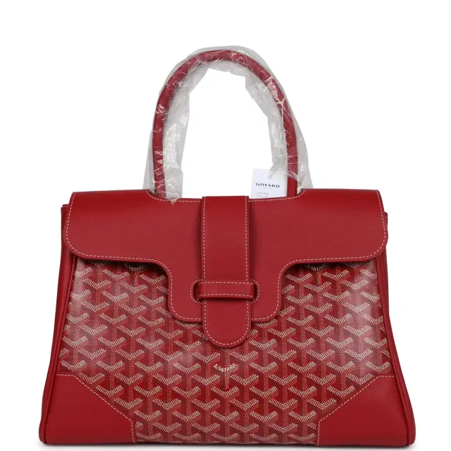 goyard Goyard Saigon Tote Red Goyardine Canvas Palladium Hardware