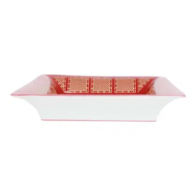 HERMÈS Hermes 2H Vide Poche "Hermes Sellier" Rouge Porcelain Change Tray | Thumbnail 2 HERMÈS Hermes 2H Vide Poche "Hermes Sellier" Rouge Porcelain Change Tray | Thumbnail 2