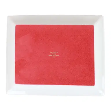 HERMÈS Hermes 2H Vide Poche "Hermes Sellier" Rouge Porcelain Change Tray | Thumbnail 4 HERMÈS Hermes 2H Vide Poche "Hermes Sellier" Rouge Porcelain Change Tray | Thumbnail 4