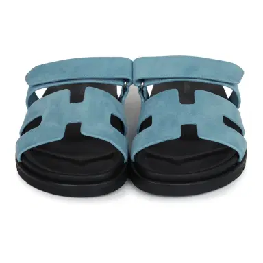 HERMÈS Hermes Chypre Techno Sandals Bleu Mineral Suede Palladium Hardware 37 EU | Thumbnail 2 HERMÈS Hermes Chypre Techno Sandals Bleu Mineral Suede Palladium Hardware 37 EU | Thumbnail 2