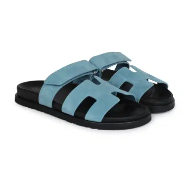 HERMÈS Hermes Chypre Techno Sandals Bleu Mineral Suede Palladium Hardware 37 EU | Thumbnail 3 HERMÈS Hermes Chypre Techno Sandals Bleu Mineral Suede Palladium Hardware 37 EU | Thumbnail 3