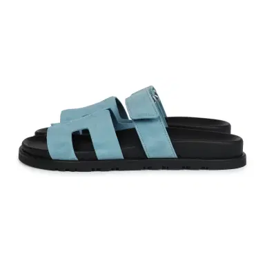 HERMÈS Hermes Chypre Techno Sandals Bleu Mineral Suede Palladium Hardware 37 EU | Thumbnail 4 HERMÈS Hermes Chypre Techno Sandals Bleu Mineral Suede Palladium Hardware 37 EU | Thumbnail 4