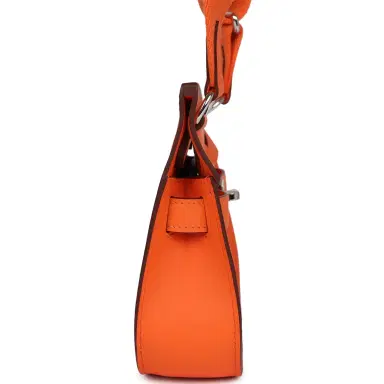HERMÈS Hermes Mini Jypsiere Orange Minium Swift Palladium Hardware | Thumbnail 3 HERMÈS Hermes Mini Jypsiere Orange Minium Swift Palladium Hardware | Thumbnail 3