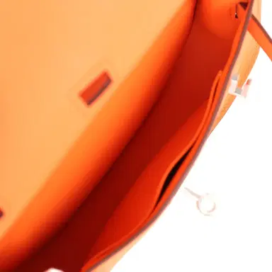 HERMÈS Hermes Mini Jypsiere Orange Minium Swift Palladium Hardware | Thumbnail 9 HERMÈS Hermes Mini Jypsiere Orange Minium Swift Palladium Hardware | Thumbnail 9