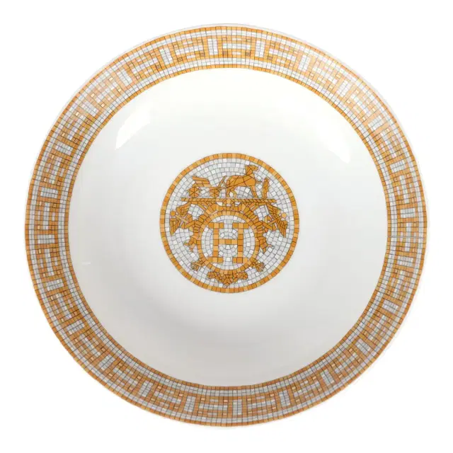 Hermes Mosaique Au 24 Gold Cereal Bowl Set Gold Porcelain