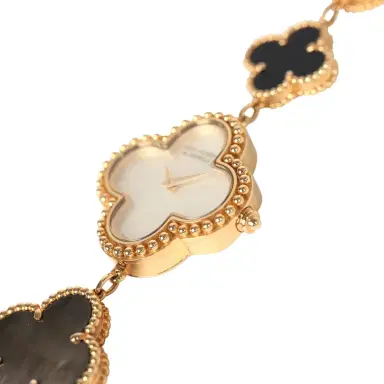 Van Cleef & Arpels Van Cleef & Arpels Small Alhambra Watch Mother of Pearl & Onyx | Thumbnail 6 Van Cleef & Arpels Van Cleef & Arpels Small Alhambra Watch Mother of Pearl & Onyx | Thumbnail 6