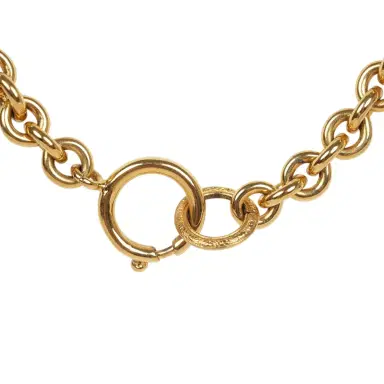Chanel Vintage Chanel Gold CC Heart Pendant Necklace Gold Hardware | Thumbnail 6 Chanel Vintage Chanel Gold CC Heart Pendant Necklace Gold Hardware | Thumbnail 6