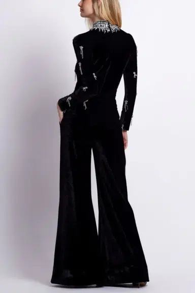 PatBo PREORDER: VELVET WIDE LEG PANT | Thumbnail 6