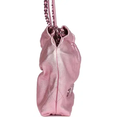 Chanel Chanel Mini 22 Bag Pink Metallic Lambskin Lacquered Metal Hardware | Thumbnail 4 Chanel Chanel Mini 22 Bag Pink Metallic Lambskin Lacquered Metal Hardware | Thumbnail 4