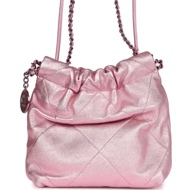 Chanel Chanel Mini 22 Bag Pink Metallic Lambskin Lacquered Metal Hardware | Thumbnail 5 Chanel Chanel Mini 22 Bag Pink Metallic Lambskin Lacquered Metal Hardware | Thumbnail 5
