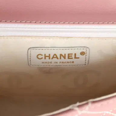 Chanel Vintage Chanel Mini Wild Stitch Surpique Top Handle Flap Bag Pink Calfskin Gold Hardware | Thumbnail 7