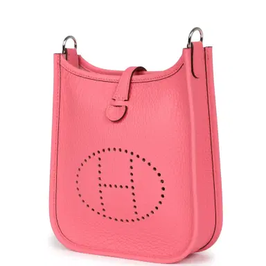 HERMÈS Hermes Evelyne TPM Rose Azalee Clemence Palladium Hardware | Thumbnail 5 HERMÈS Hermes Evelyne TPM Rose Azalee Clemence Palladium Hardware | Thumbnail 5