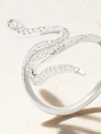 Ileana Makri Queen Curled Snake 18-karat White Gold Diamond Ring | Thumbnail 4 Ileana Makri Queen Curled Snake 18-karat White Gold Diamond Ring | Thumbnail 4