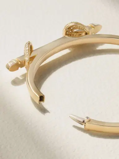 Ananya Chakra Icon 18-karat Gold, Diamond And Quartz Bangle | Thumbnail 3 Ananya Chakra Icon 18-karat Gold, Diamond And Quartz Bangle | Thumbnail 3