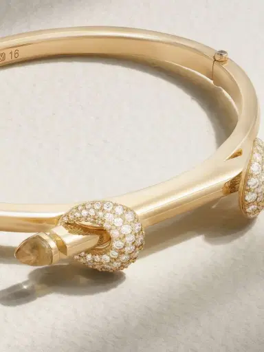 Ananya Chakra Icon 18-karat Gold, Diamond And Quartz Bangle | Thumbnail 4 Ananya Chakra Icon 18-karat Gold, Diamond And Quartz Bangle | Thumbnail 4