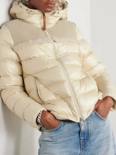 Moncler Beauvais Shearling-paneled Quilted Shell Hooded Down Jacket | Thumbnail 3 Moncler Beauvais Shearling-paneled Quilted Shell Hooded Down Jacket | Thumbnail 3