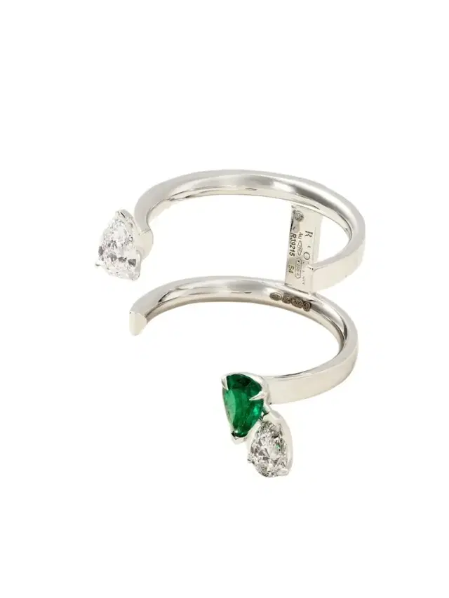 Repossi Serti Sur Vide 18-karat White Gold, Diamond And Emerald Ring