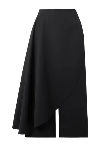 Alaïa Cropped Layered Grain De Poudre Wool-blend Straight-leg Pants | Thumbnail 1