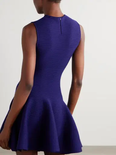 Alaïa Ribbed Wool-blend Mini Dress | Thumbnail 3 Alaïa Ribbed Wool-blend Mini Dress | Thumbnail 3